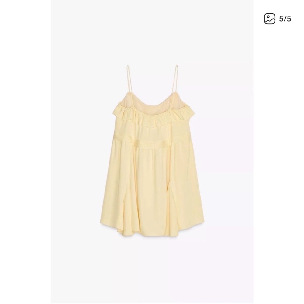 Zara Yellow Ruffled Dress - Picture 5 of 5